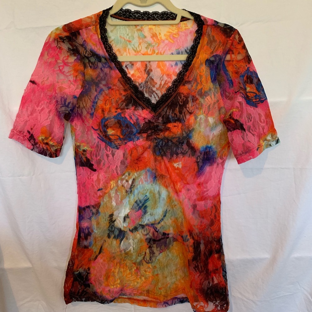 Colorful Lace Tee